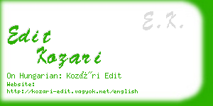 edit kozari business card